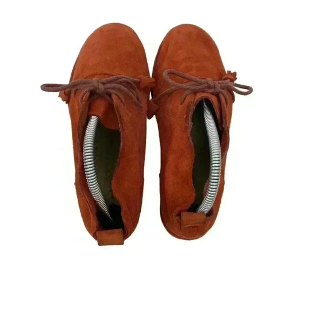 Hush Puppies Moyen Size 9 Men's Suede Orange Chukka Boots Ankle Booties Tassel